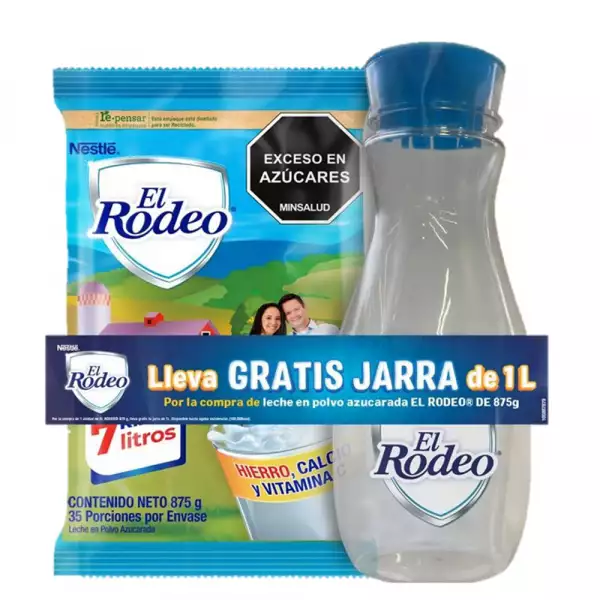 LECHE POLVO AZUCARADA RODEO X875g GRATIS JARRA