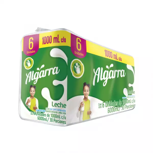 LECHE SEMIDESCREMADA ALGARRA X6 X1000ml