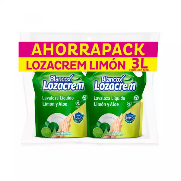 LOZACREM LIQUIDO LIMON DOYPACK X2 X1500ml