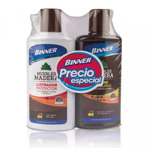 LUSTRA MUEBLES BINNER CUBRERASGUÑOS X300ml+300ml