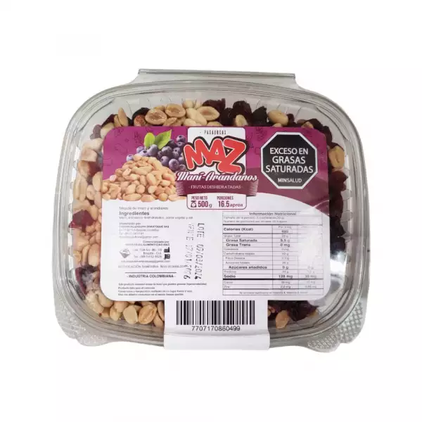 MANI CON ARANDANOS MAZ X500g