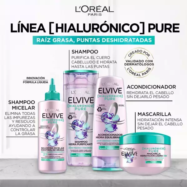 MASCARILA ELVIVE HIALURONICO PURE X300g