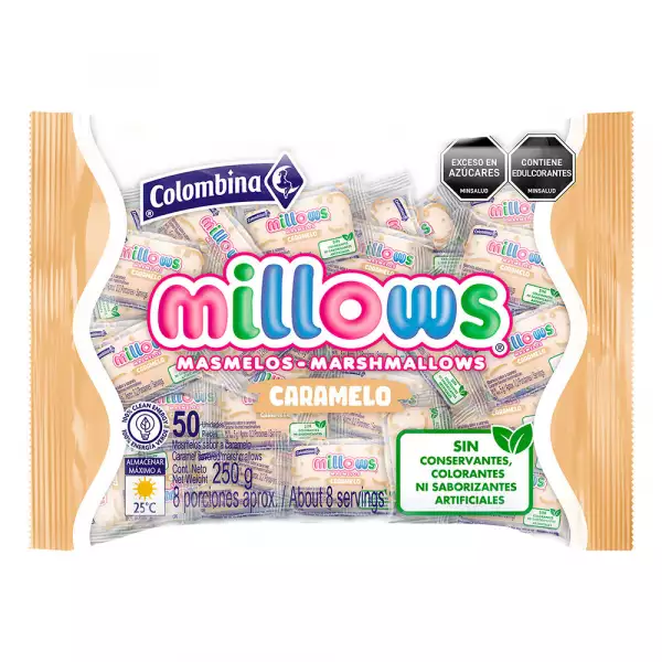 MASMELO MILLOWS CARAMELO X50u X250g