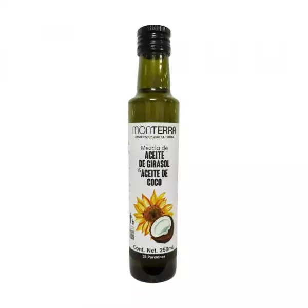 MEZCLA  DE ACEITE DE GIRASOL ACEITE DE COCO MONTERRA X250ml