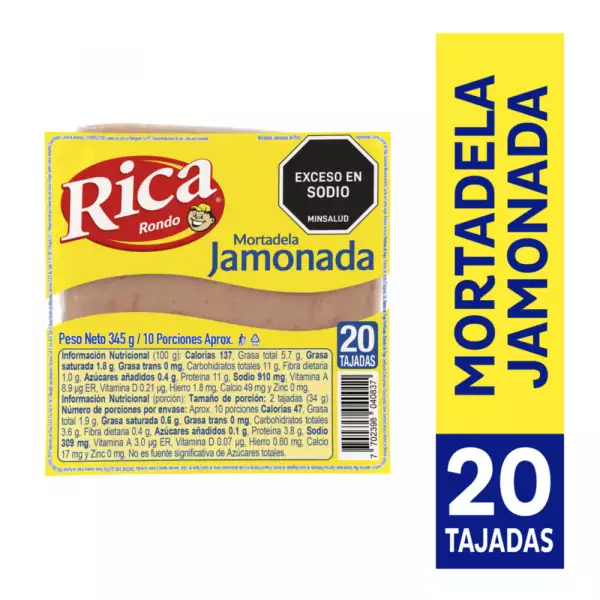 MORTADELA RICA JAMONADA RES X345g