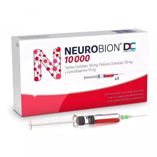 NEUROBION DC 10000 SOLUCION INYECTABLETASLE X3 AMPOLLAS