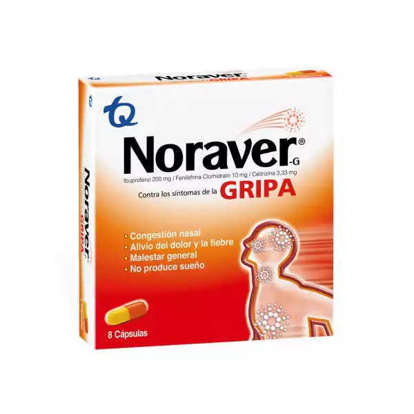 NORAVER GRIPA X8 TABLETAS