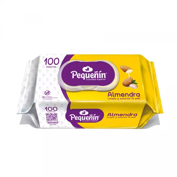 PAÑITOS HUMEDOS PEQUEÑIN ALMENDRA X100u