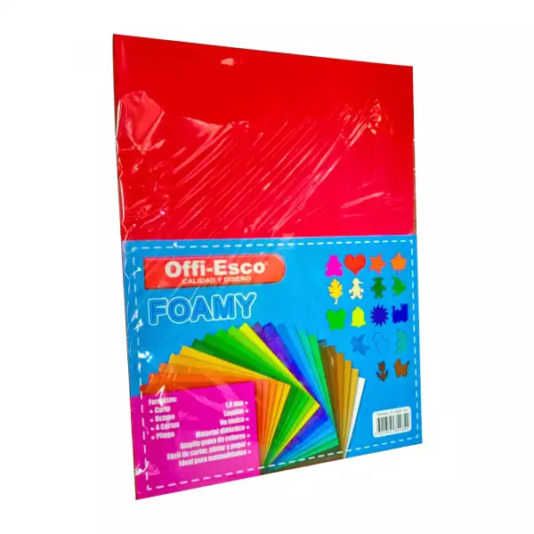 PAPEL FOAMY CARTA SURTIDO X10