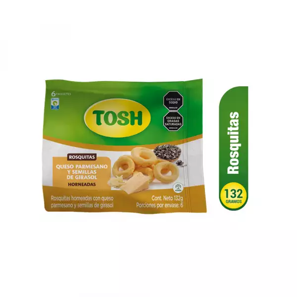 PASABOCAS TOSH ROSQUITAS QUESO X132g