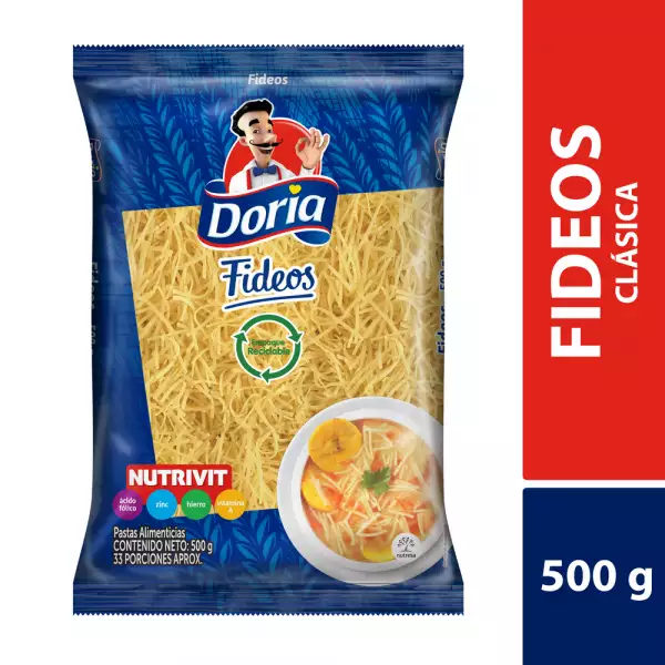 PASTA DORIA FIDEOS X500g