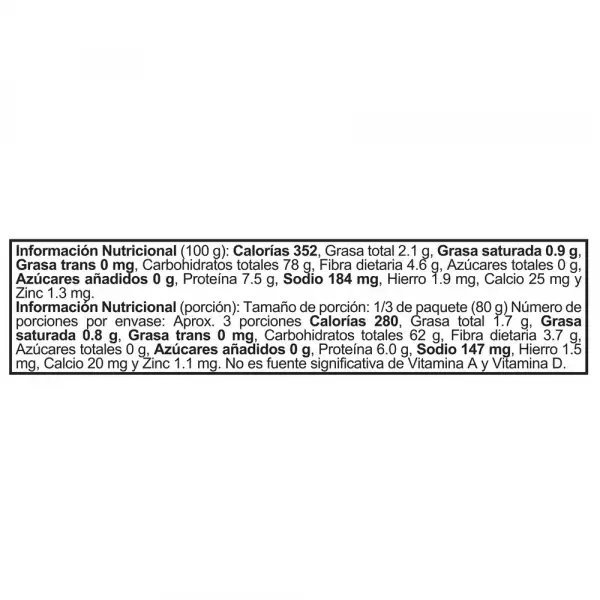 PASTA DORIA SPAGHETTI SIN GLUTEN CHIA QUINUA X250g