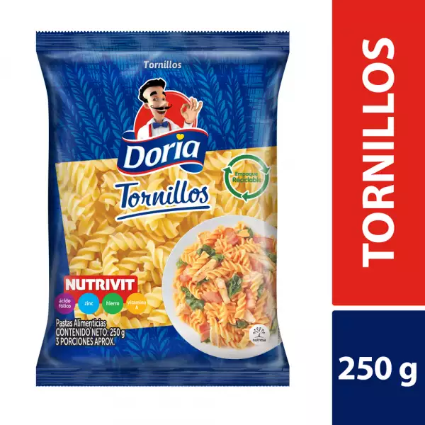PASTA DORIA TORNILLOS X250g