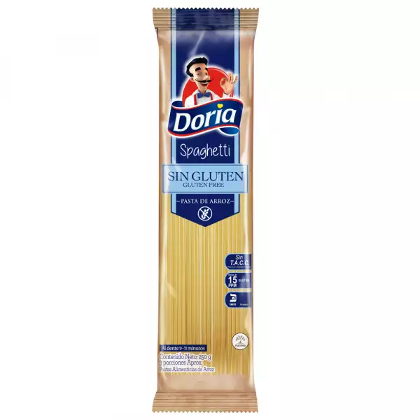 PASTA SPAGHETI DORIA SIN GLUTEN X 250gr
