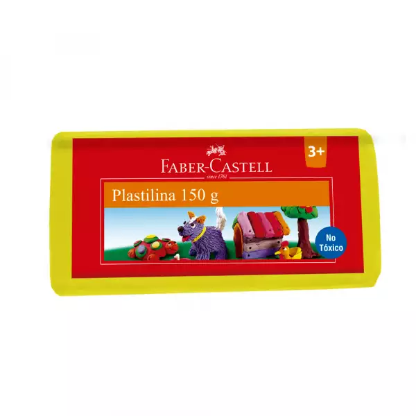 PLASTILINA FABER CASTELL AMARILLA X150g