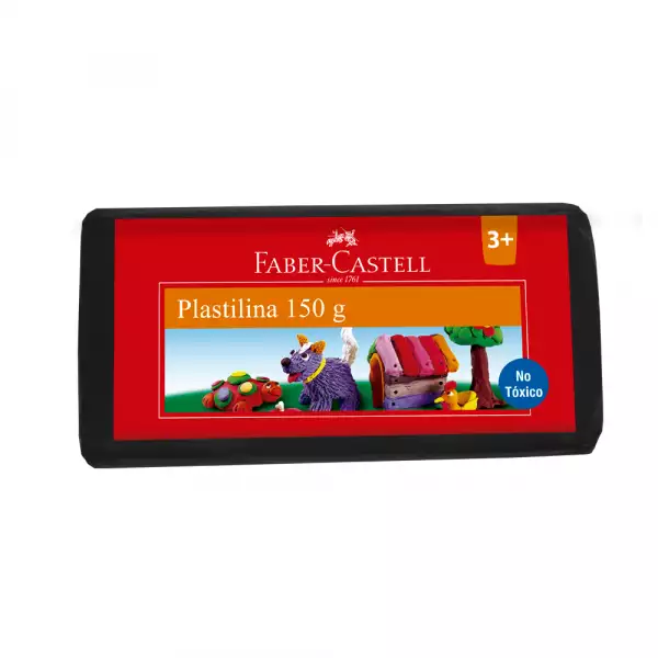 PLASTILINA FABER CASTELL NEGRA X150g