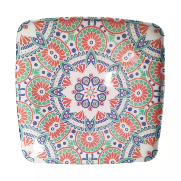 PLATO PANDO CUADRADO ESTAMPADO 24cm