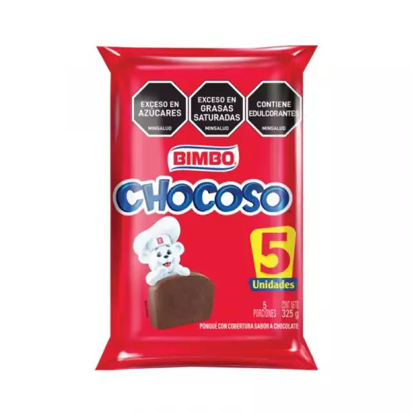 PONQUE BIMBO CHOCOSO X5 X325g