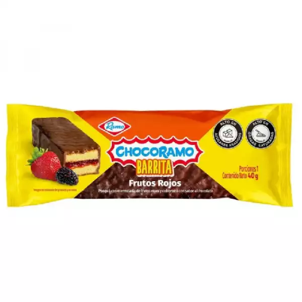 PONQUE CHOCORAMO BARRITA FRUTOS ROJOS X40g