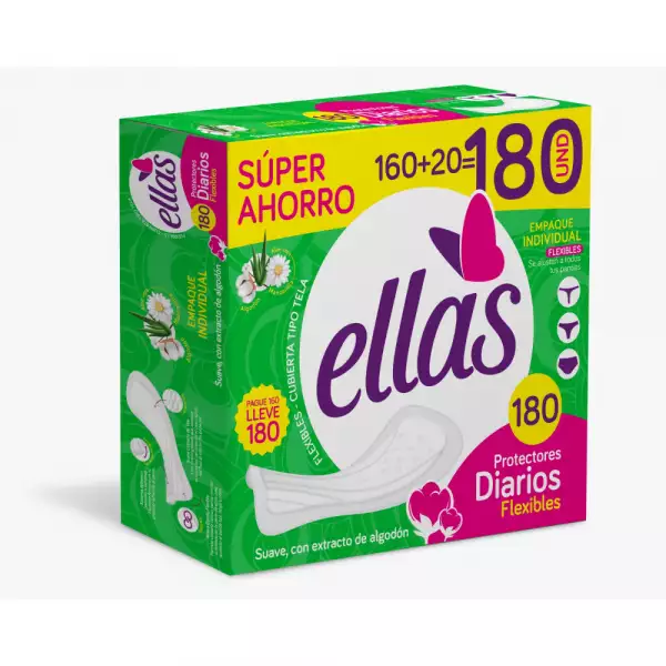 PROTECTORES ELLAS DIARIOS PAGUE 160 LLEVE 180