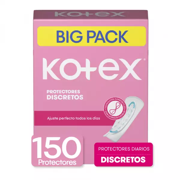 PROTECTORES KOTEX DIARIOS DISCRETOS X150u