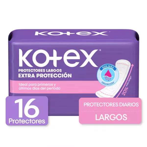 PROTECTORES KOTEX DIARIOS EXTRA PROTRECCION X16u