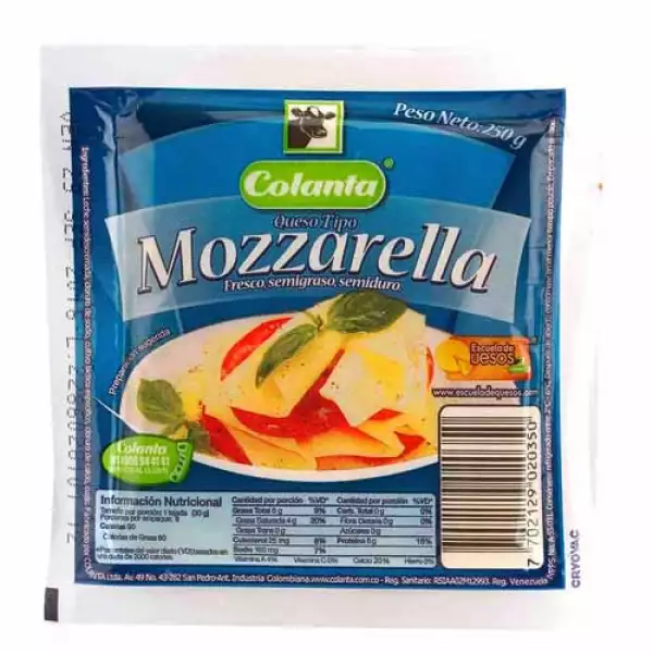 QUESO COLANTA MOZARELLA X250g