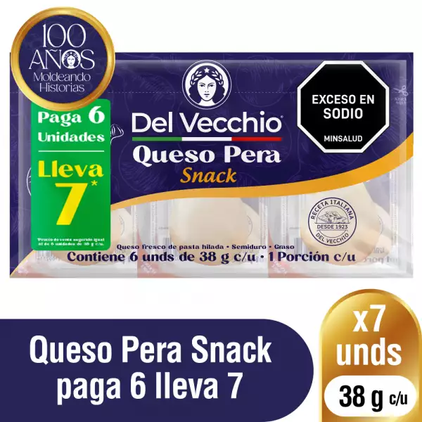 QUESO PERA DEL VECCHIO PAGUE 6 LLEVE 7 X38g