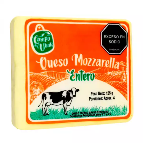 QUESO UBATE DOBLE CREMA ENTERO X125g