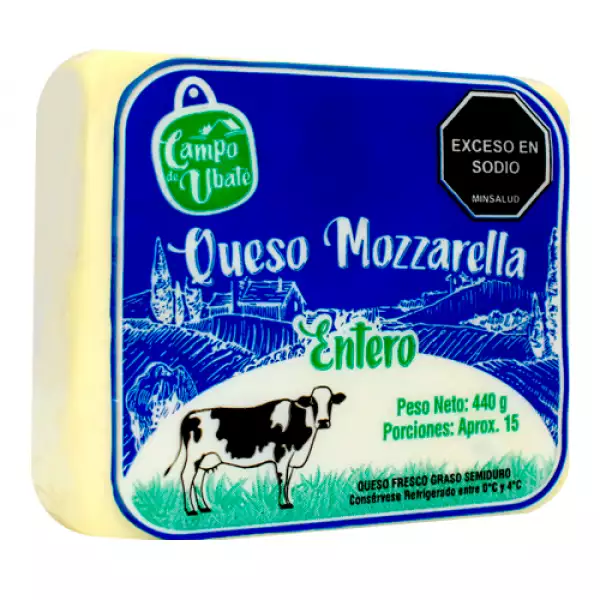 QUESO UBATE DOBLE CREMA ENTERO X440g