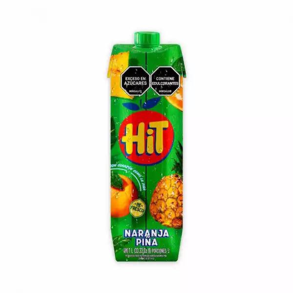 REFRESCO HIT NARANJA PIÑA CAJA X1000 ML