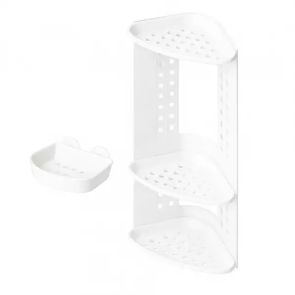 REPISA ESQUINERA + JABONERA BLANCA