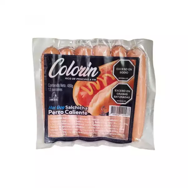 SALCHICHA COLORIN PERRO CALIENTE X480g
