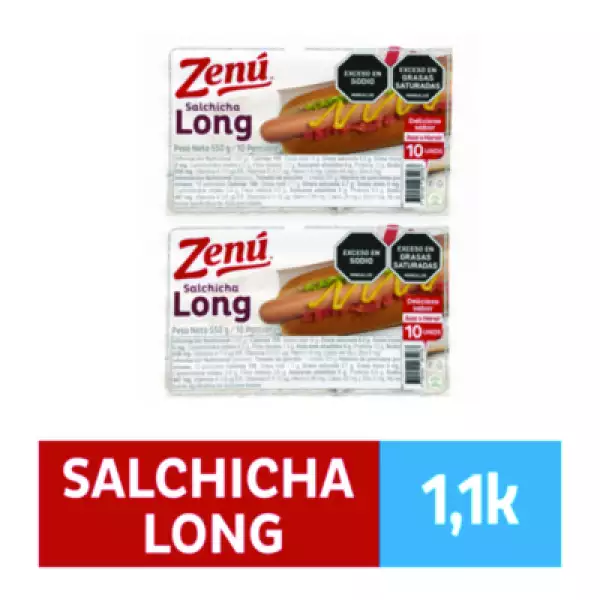 SALCHICHA ZENU LONG X1.1Kg