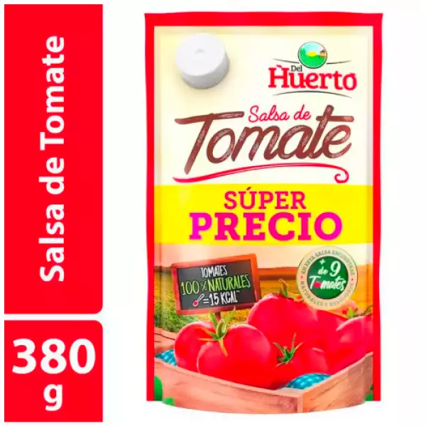 SALSA TOMATE DEL HUERTO DOY PACK X380g