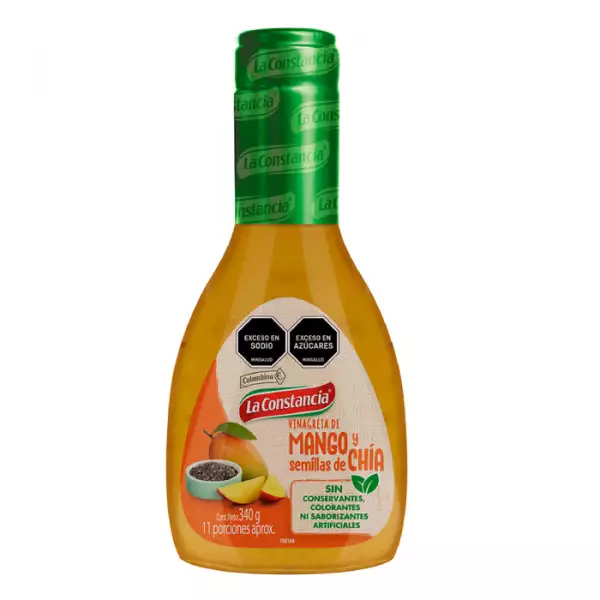 SALSA VINAGRETA LA CONSTANCIA MANGO SEMILLAS CHIA X340g