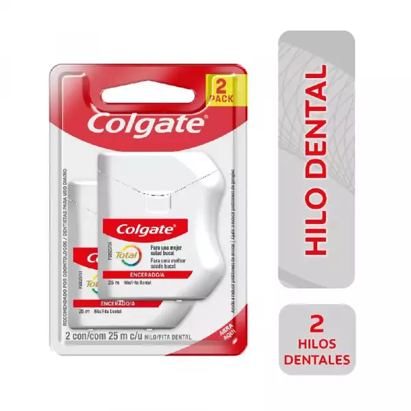 SEDA DENTAL COLGATE TOTAl X2 X25mt UNIDAD