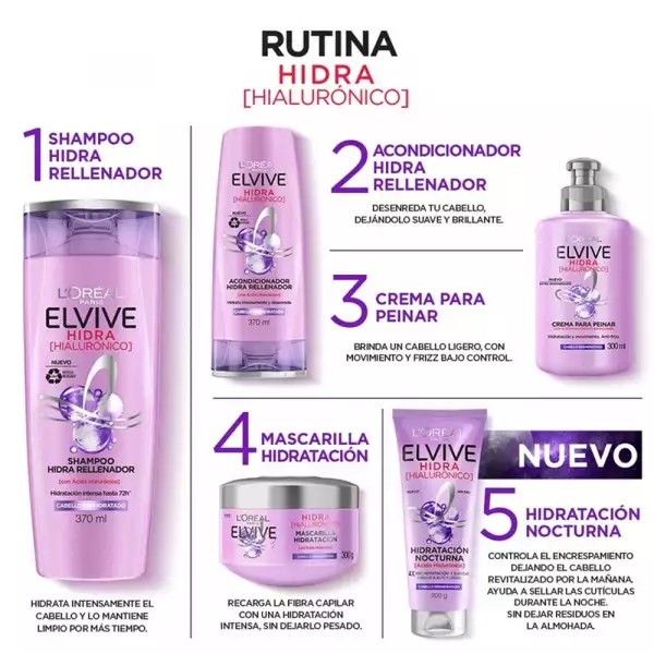 SHAMPOO ELVIVE HIDRA HIALURONICO X370ml