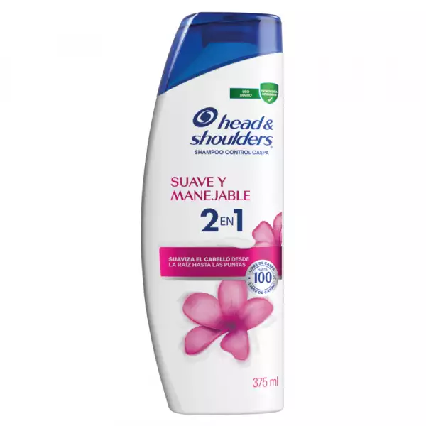 SHAMPOO HEAD SHOULDERS 2 EN 1 SUAVE MANEJABLE X375ml