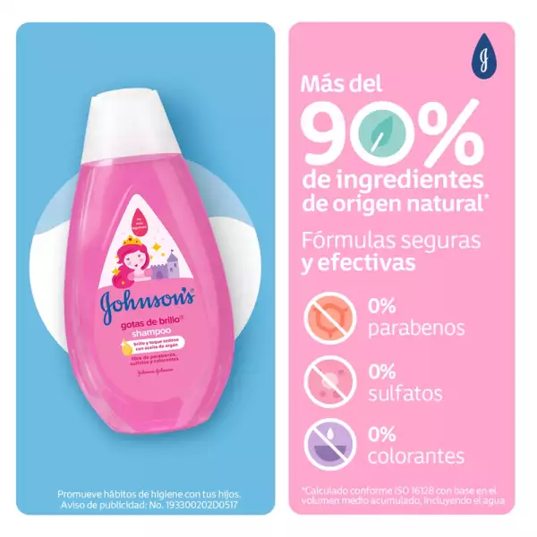 SHAMPOO JOHNSON GOTAS DE BRILLO X400ml