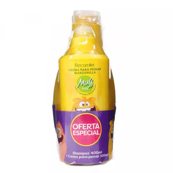 SHAMPOO MUSS MANZANILLA X400ml + CREMA PARA PEINAR 300ml