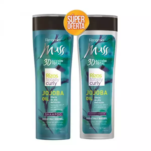 SHAMPOO MUSS RIZOS PERFECT X400ml + ACONDICIONADOR 400ml