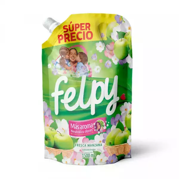 SUAVIZANTE FELPY MANZANA DOY PACK X1500ml