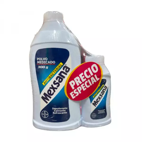 TALCO POLVO MEXSANA ORIGINAL X300g + 85gr