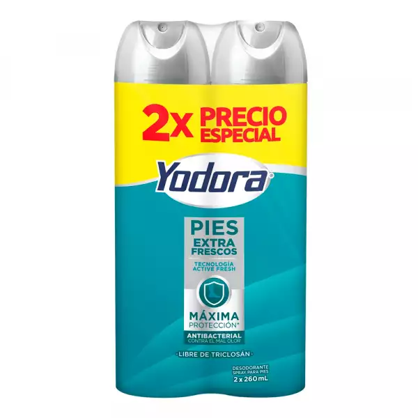 TALCO SPRAY YODORA MAXIMA PROTECCIÓN X2u X260ml PRECIO ESPECIAL