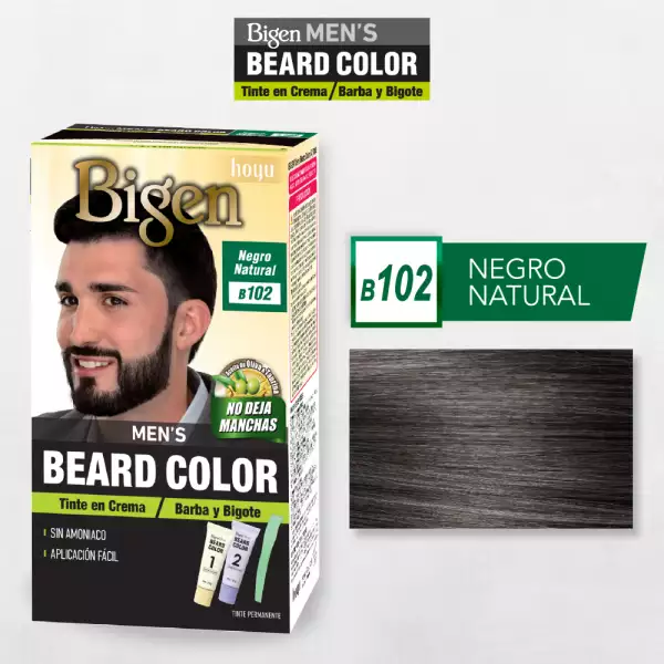TINTE BIGEN MEN BEARD 102 NEGRO NATURAL