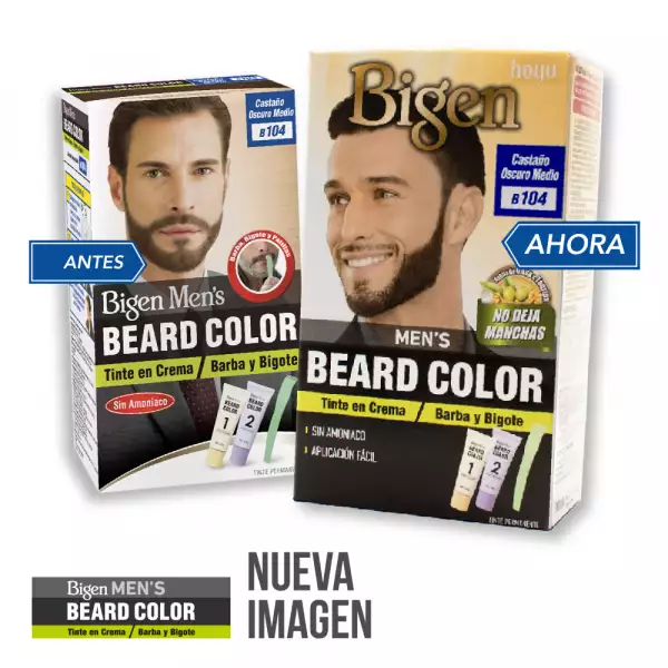 TINTE BIGEN MEN BEARD 104 CASTAÑO OSCURO MEDIO