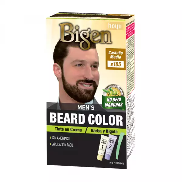 TINTE BIGEN MEN BEARD 105 CASTAÑO MEDIO