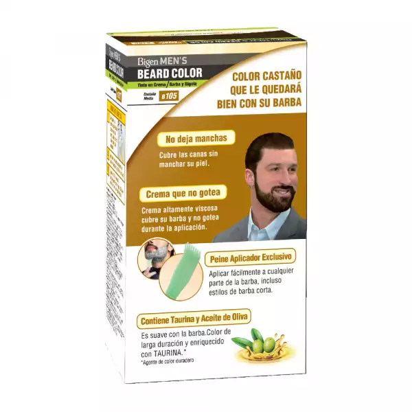 TINTE BIGEN MEN BEARD 105 CASTAÑO MEDIO