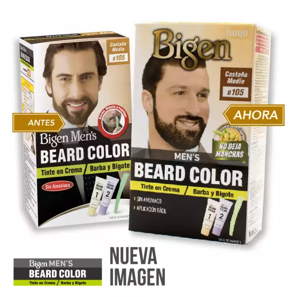 TINTE BIGEN MEN BEARD 105 CASTAÑO MEDIO